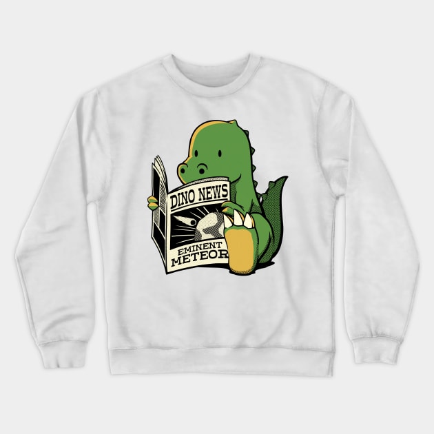 Dinosaur Meteor Jurassic News by Tobe Fonseca Crewneck Sweatshirt by Tobe_Fonseca